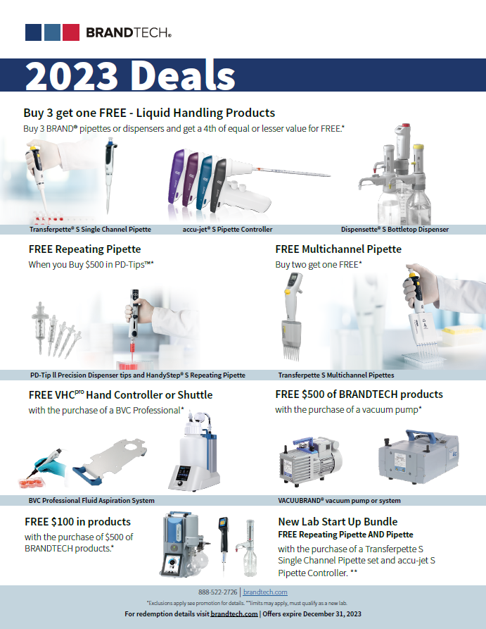 2023 Deals on Liquid Handling Products