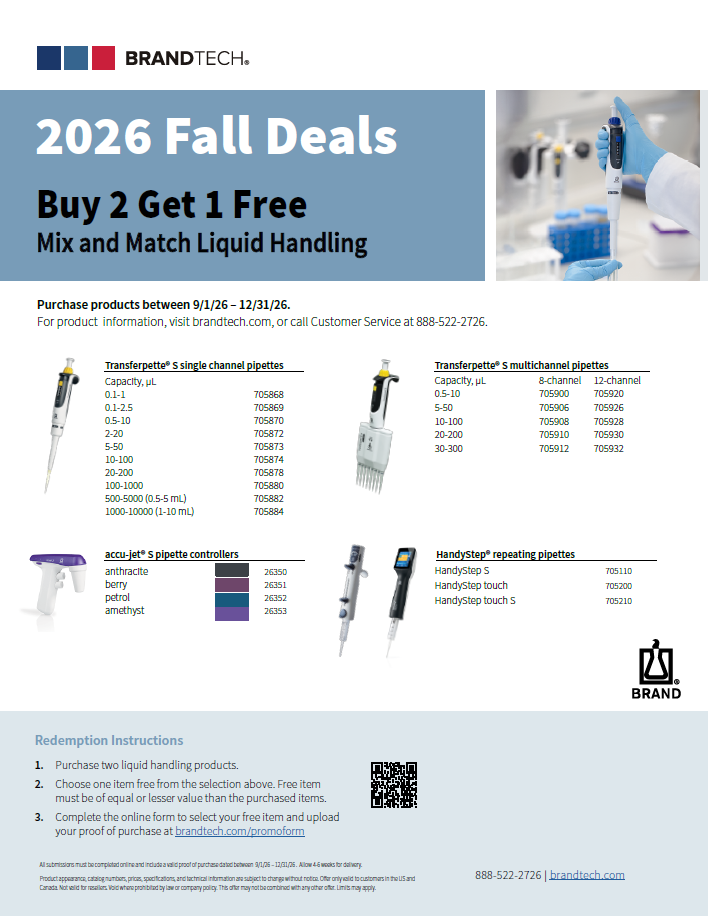 Buy 2, Get 1 FREE! Maximize your savings with Mix & Match Liquid Handling.