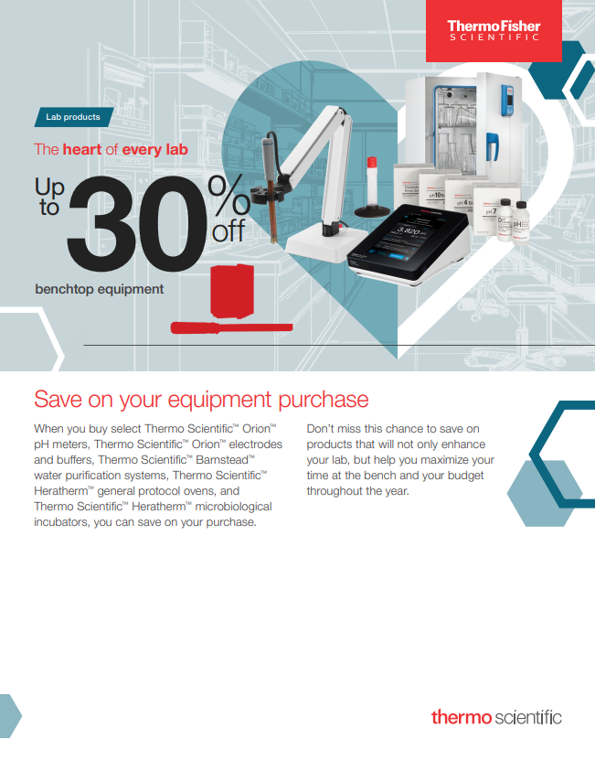 Save Up to 30% on Benchtop Equipment