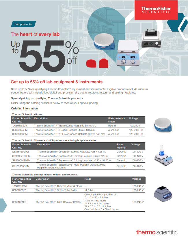 Save Up to 55% off Lab Equipment and Instruments