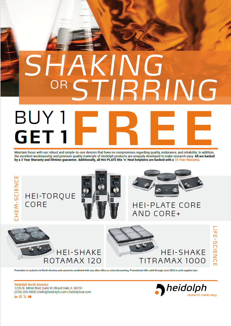 Heidolph | Buy 1 Get 1 Free on Select Shakers and Stirrers | Promotion