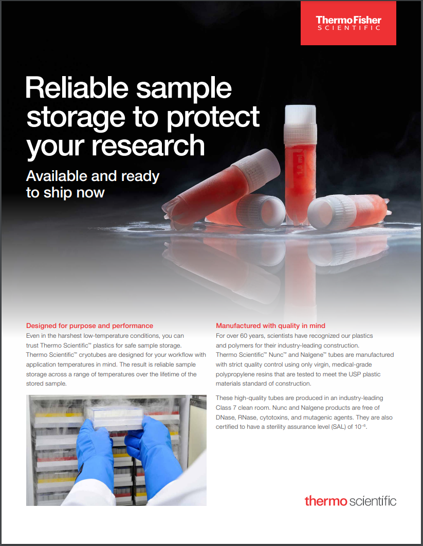 ThermoFisher Scientific | Buy 3 Cases of Selected Cryotubes and Receive 2 More Cases at no Additional Charge | Promotion